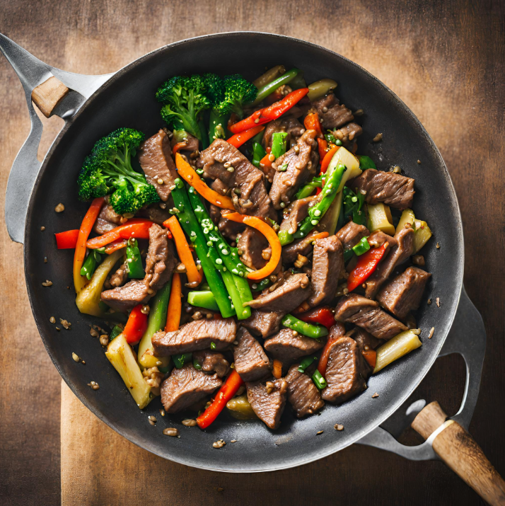 Beef and Vegetable Stir-Fry with Ginger Soy Sauce